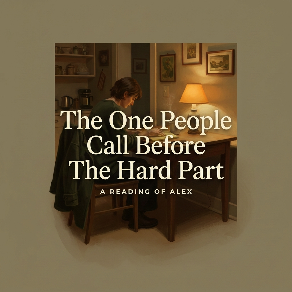 Mirror Test example player card — Alex, The One People Call Before The Hard Part
